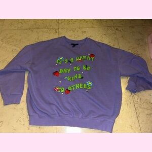 Purple Graphic Sweatshirt - It's a Great Day to Be Kind